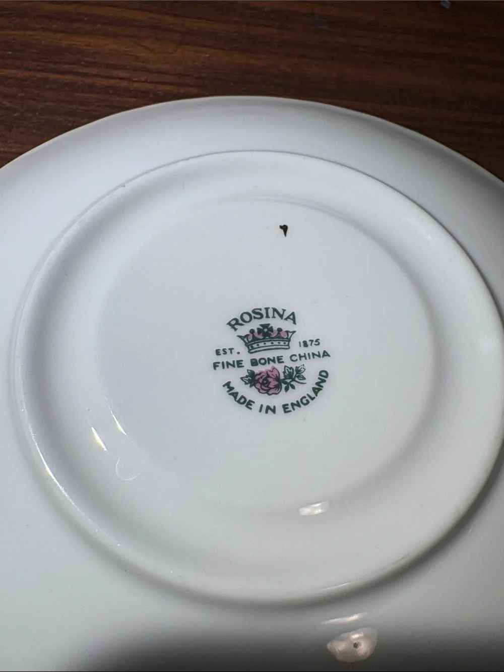 Rosina teacup and saucer fine bone china made in England gold rims